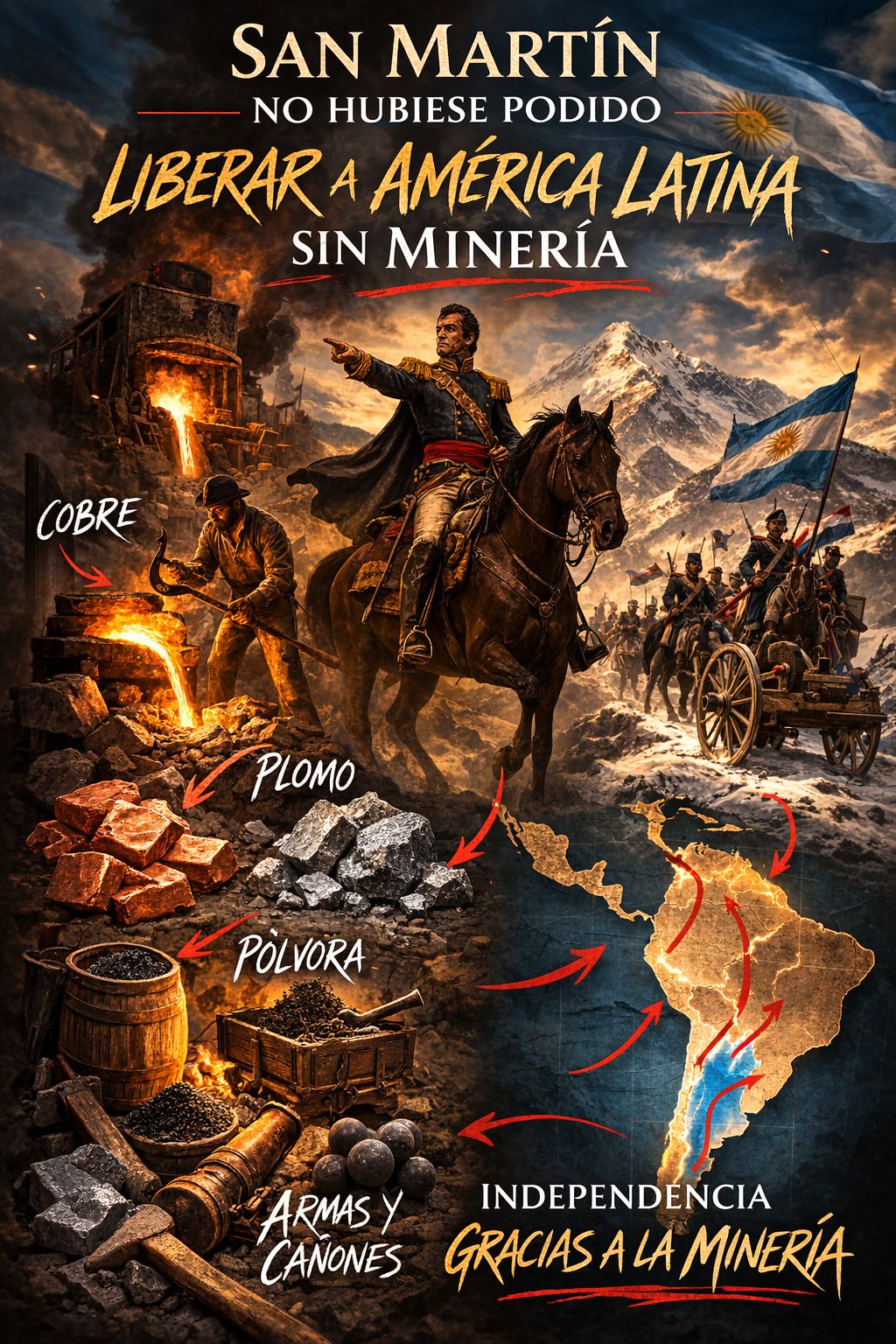 San Martín no  hubiese podido liberar Ámerica Latina sin la&nbsp;minería