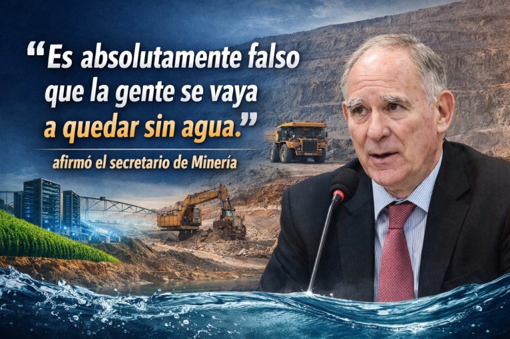 El secretario de Minería afirmó que “es absolutamente falso que la gente se vaya a quedar sin&nbsp;agua”