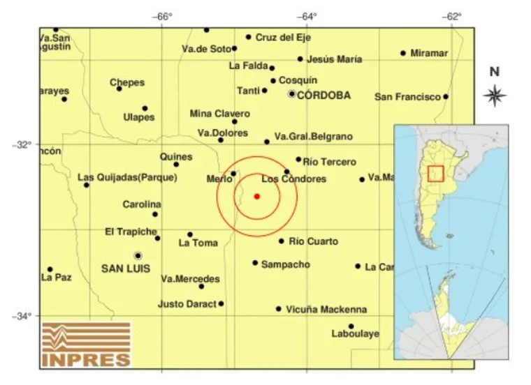 Un fuerte temblor despertó a Córdoba y San Luis durante la madrugada